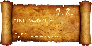 Tihi Kamélia névjegykártya